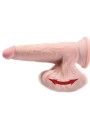 King Cock - Plus 3D Dildo Sfere Oscillanti 24.5 Cm Pelle Chiara - KING COCK PLUS - Dildo Realistici | erosidea.com
