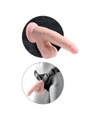 King Cock - Plus 3D Dildo Sfere Oscillanti 24.5 Cm Pelle Chiara - KING COCK PLUS - Dildo Realistici | erosidea.com