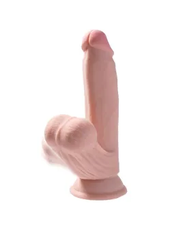 King Cock - Plus 3D Dildo Sfere Oscillanti 15.2 Cm Pelle Chiara