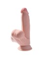 King Cock - Plus 3D Dildo Sfere Oscillanti 15.2 Cm Pelle Chiara - KING COCK PLUS - Dildo Realistici | erosidea.com
