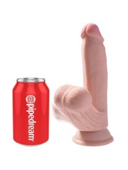 King Cock - Plus 3D Dildo Sfere Oscillanti 15.2 Cm Pelle Chiara - KING COCK PLUS - Dildo Realistici | erosidea.com