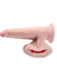 King Cock - Plus 3D Dildo Sfere Oscillanti 15.2 Cm Pelle Chiara - KING COCK PLUS - Dildo Realistici | erosidea.com