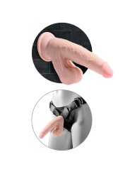 King Cock - Plus 3D Dildo Sfere Oscillanti 15.2 Cm Pelle Chiara - KING COCK PLUS - Dildo Realistici | erosidea.com
