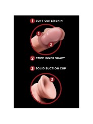 King Cock - Plus 3D Dildo Sfere Oscillanti 15.2 Cm Pelle Chiara - KING COCK PLUS - Dildo Realistici | erosidea.com