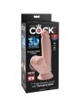 King Cock - Plus 3D Dildo Sfere Oscillanti 15.2 Cm Pelle Chiara - KING COCK PLUS - Dildo Realistici | erosidea.com