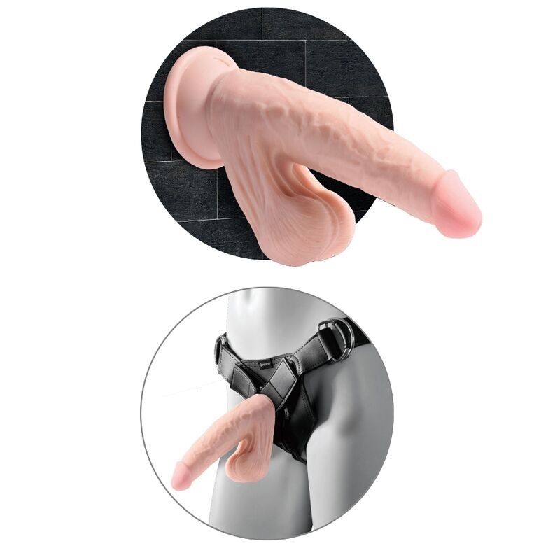 King Cock - Plus 3D Dildo Sfere Oscillanti 20.3 Cm - KING COCK PLUS - Dildo Realistici | erosidea.com