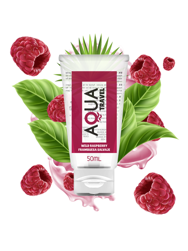 Aqua Travel - Lubrificante A Base Acqua Al Gusto Di Lampone Selvatico - 50 Ml - AQUA TRAVEL - Aromatizzati e Commestibili | erosidea.com