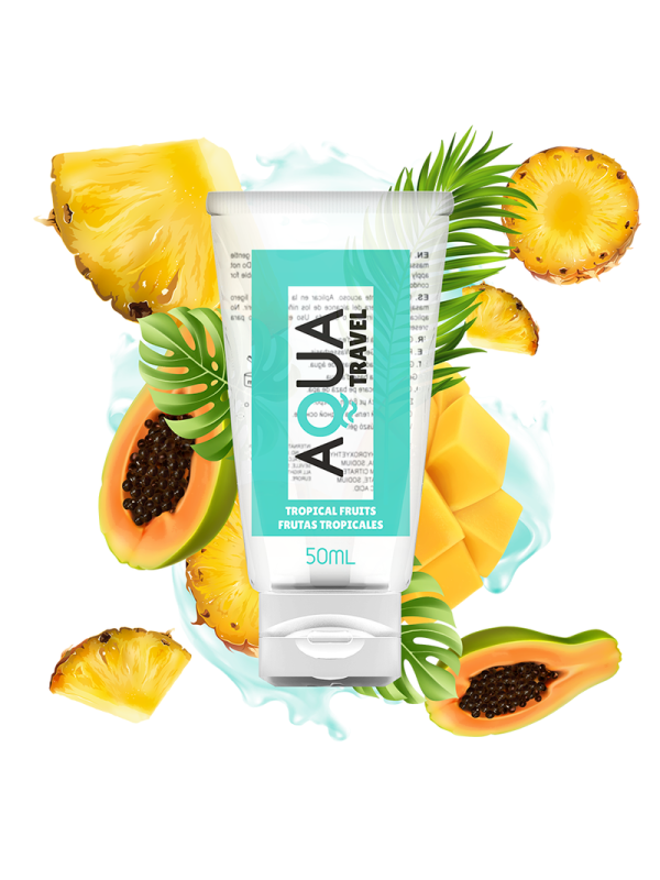 Aqua Travel - Lubrificante A Base Acqua Frutti Tropicali - 50 Ml - AQUA TRAVEL - Aromatizzati e Commestibili | erosidea.com