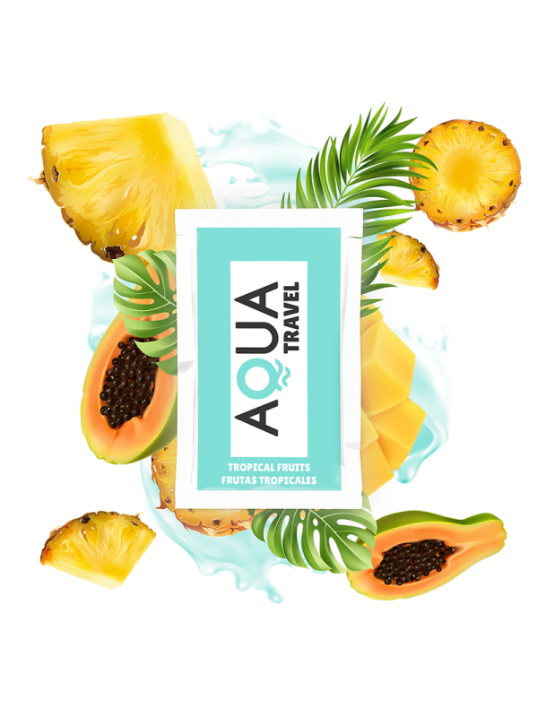 Aqua Travel - Lubrificante A Base Acqua Gusto Frutta Tropicale 6 Ml - AQUA TRAVEL - Monodose e Pocket | erosidea.com