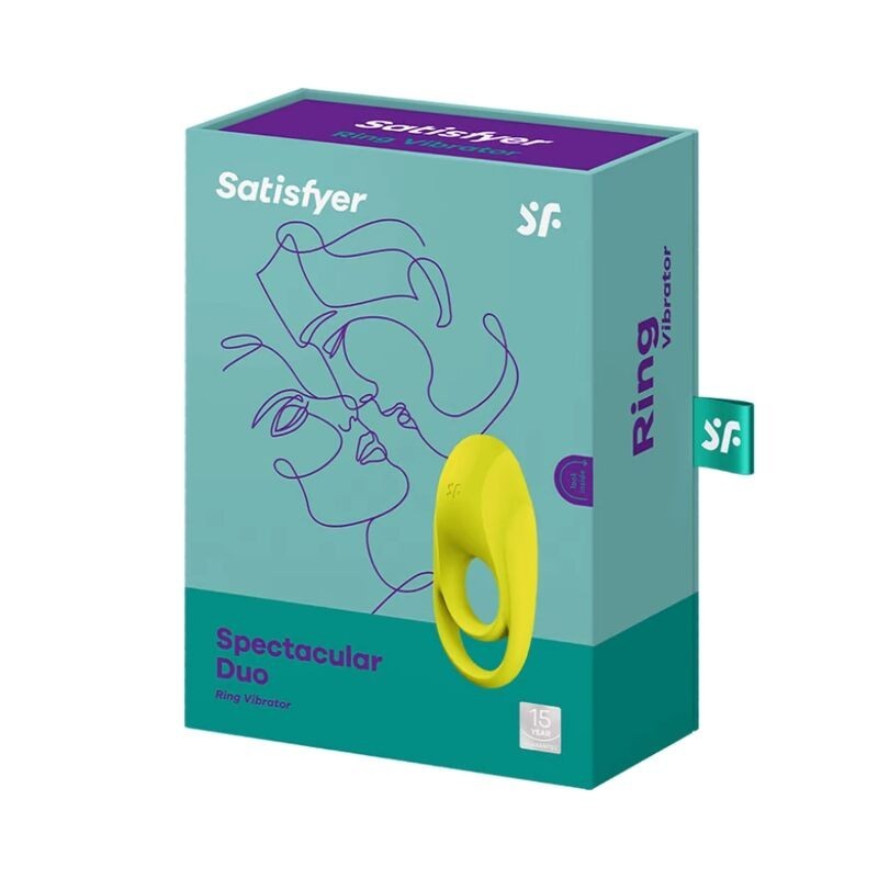 Satisfyer - Vibratore Ad Anello Duo Spettacolare Giallo - SATISFYER RING - Anelli Fallici | erosidea.com