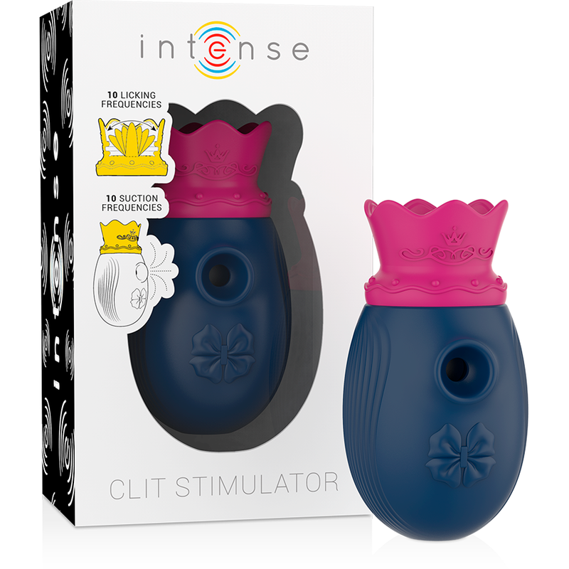 Intense - Stimolatore Del Clitoride 10 Frequenze Di Leccata E Aspirazione - Blu - INTENSE - Succhia Clitoride | erosidea.com