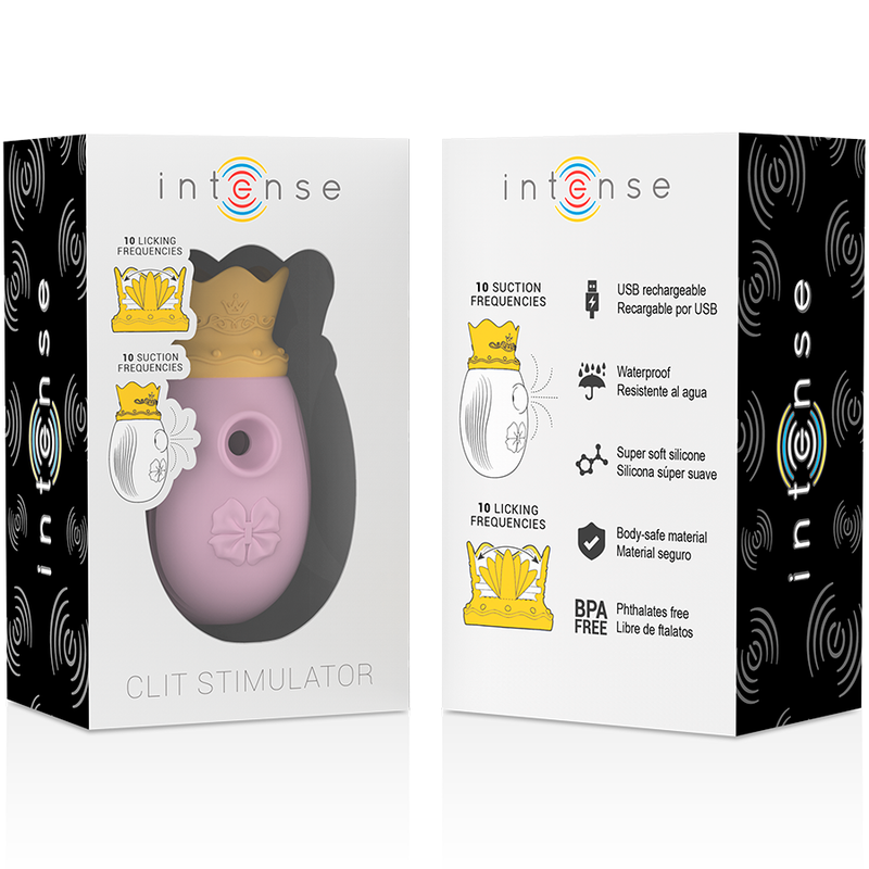 Intense - Stimolatore Del Clitoride 10 Frequenze Di Leccata E Aspirazione - Rosa - INTENSE - Succhia Clitoride | erosidea.com