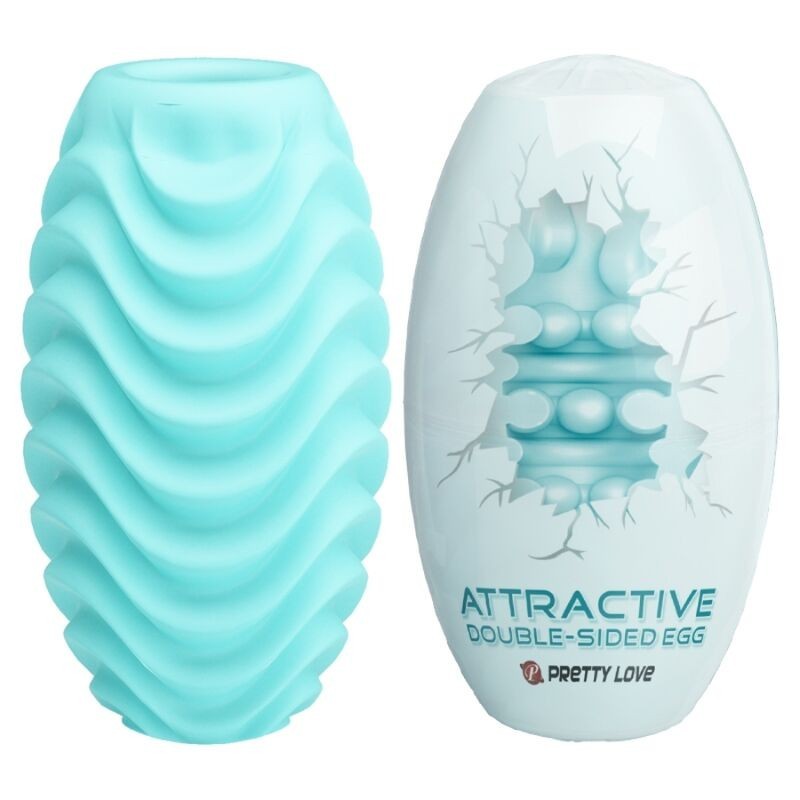 Masturbatore Uovo A Doppia Faccia Turchese - PRETTY LOVE MALE - Masturbatori Mini | erosidea.com