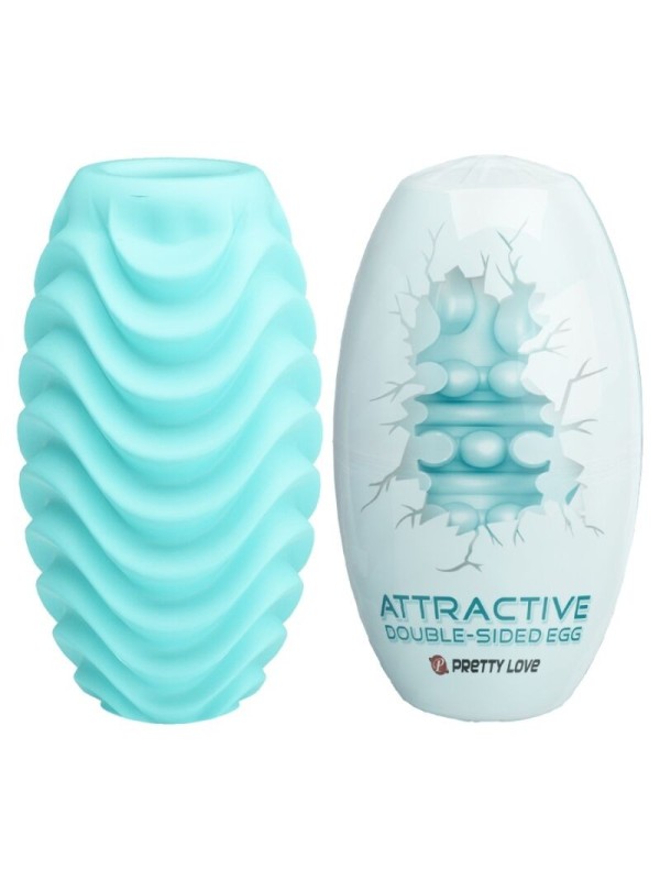 Masturbatore Uovo A Doppia Faccia Turchese - PRETTY LOVE MALE - Masturbatori Mini | erosidea.com