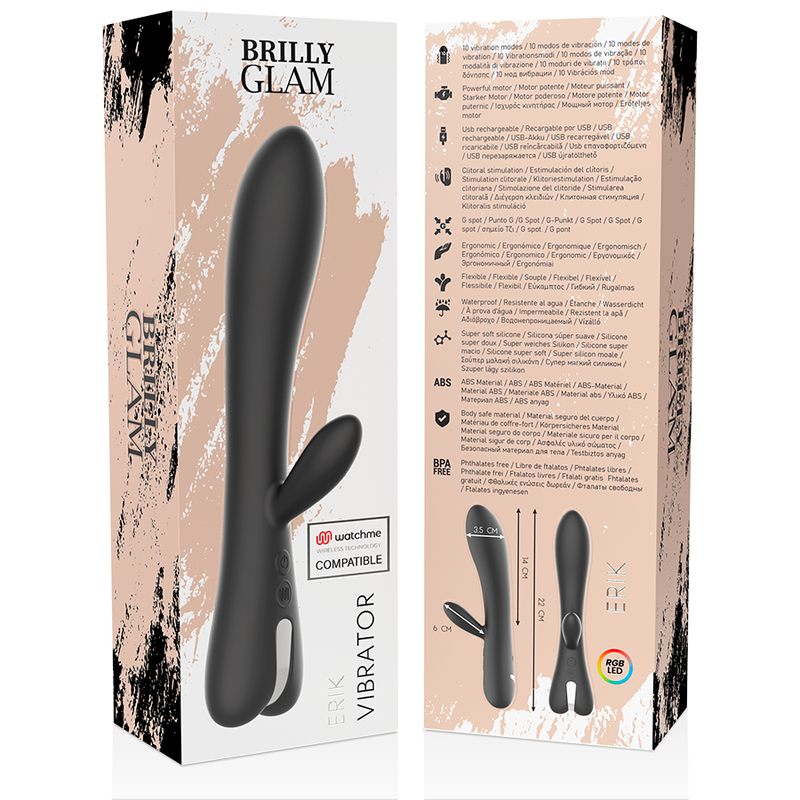 Vibratore Brilly Glam Erik Watchme Compatibile Con Tecnologia Wireless - BRILLY GLAM - Vibratori | erosidea.com