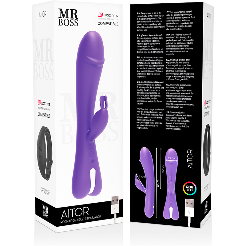 Vibratore Mr Boss Aitor Rabbit Watchme - MR. BOSS - Vibratori Rabbit | erosidea.com