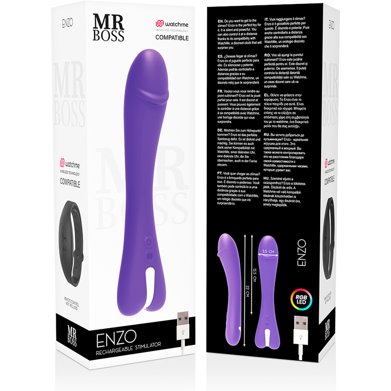 Vibratore Mr Boss Enzo Watchme Compatibile Con Tecnologia Wireless - MR. BOSS - Vibratori | erosidea.com