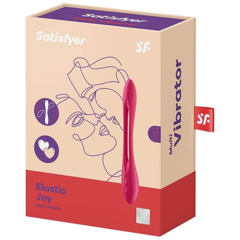 Satisfyer - Multi Vibratore Elastic Joy Rosso - SATISFYER VIBRATOR - Vibratori | erosidea.com