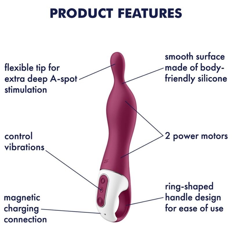 Vibratore Amazing 1 Aspot Berry - SATISFYER VIBRATOR - Vibratori | erosidea.com