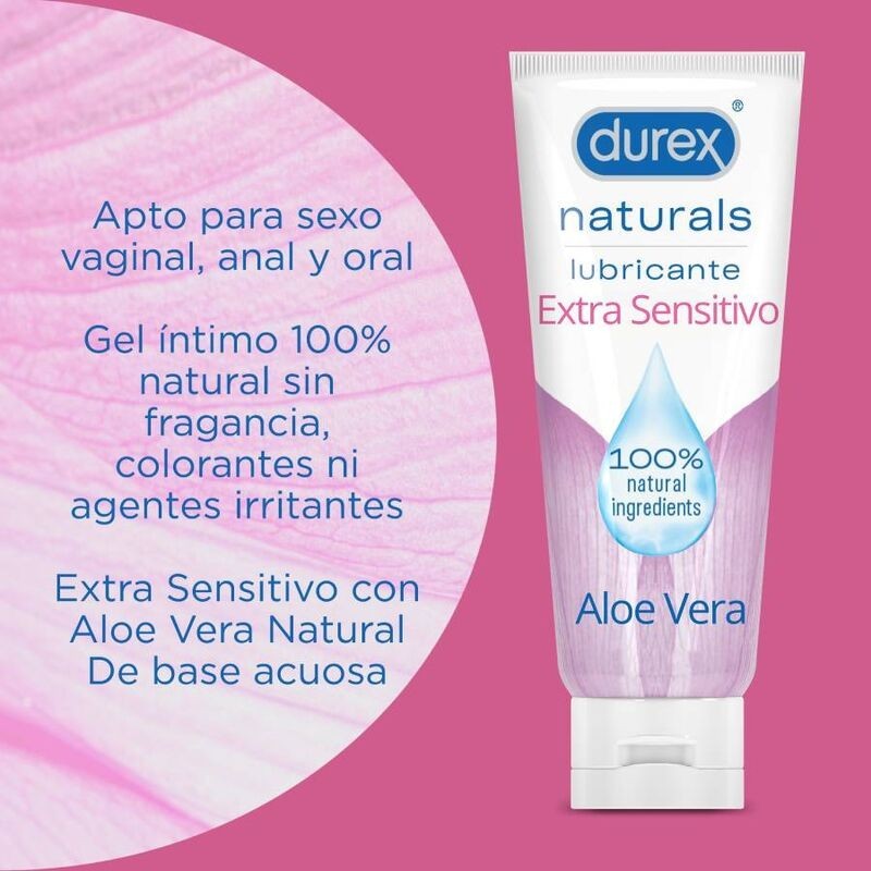 Lubrificante Naturals Extra Sensibile 100 Ml - DUREX LUBES - A Base Silicone | erosidea.com