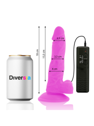 Diversia - Dildo Vibrante Flessibile 18 Cm - Viola - DIVERSIA - Vibratori Classici | erosidea.com