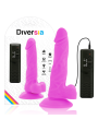 Diversia - Dildo Vibrante Flessibile 18 Cm - Viola - DIVERSIA - Vibratori Classici | erosidea.com