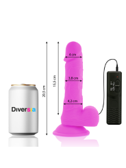 Diversia - Dildo Vibrante Flessibile 205 Cm - Viola - DIVERSIA - Vibratori Classici | erosidea.com