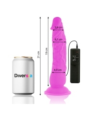 Diversia - Dildo Vibrante Flessibile 21 Cm - Viola - DIVERSIA - Vibratori Classici | erosidea.com