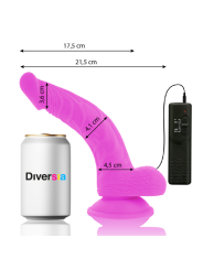 Diversia - Dildo Vibrante Flessibile 215 Cm - Viola - DIVERSIA - Vibratori Classici | erosidea.com