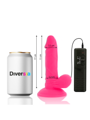 Diversia - Dildo Vibrante Flessibile 17 Cm - Rosa - DIVERSIA - Vibratori Classici | erosidea.com