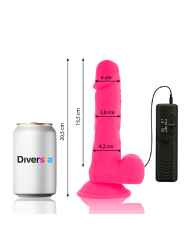 Diversia - Dildo Vibrante Flessibile 205 Cm - Rosa - DIVERSIA - Vibratori Classici | erosidea.com