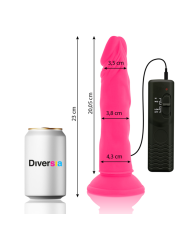 Diversia - Dildo Flessibile Con Vibrazione 23 Cm - Rosa - DIVERSIA - Vibratori Classici | erosidea.com
