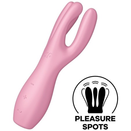 Satisfyer - Vibratore Threesome 3 Rosa - SATISFYER VIBRATOR - Vibratori | erosidea.com