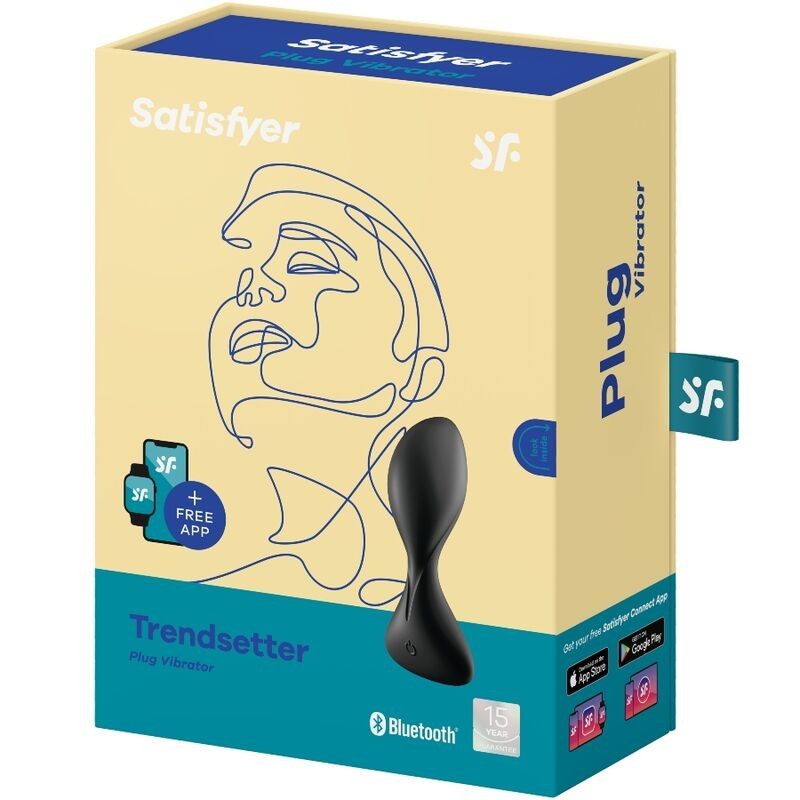 App Trendsetter Plug Vibrante Nera - SATISFYER CONNECT - Plug e Catene Anali | erosidea.com