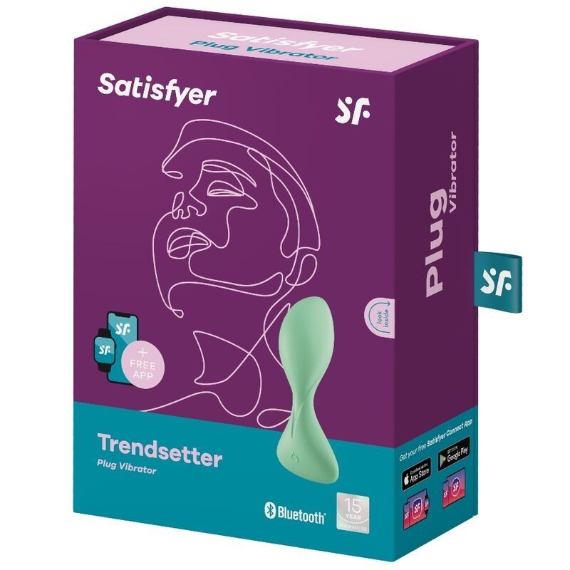 App Trendsetter Plug Vibrante Verde - SATISFYER CONNECT - Plug e Catene Anali | erosidea.com