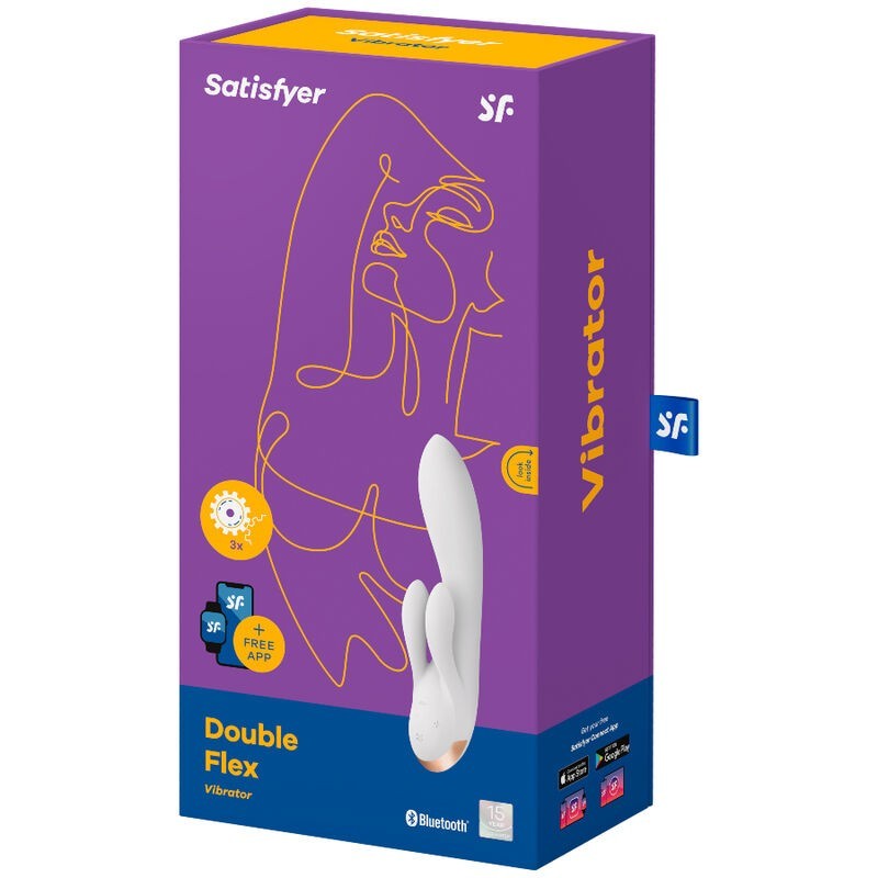 Satisfyer - App Vibratore Doppio Flex Bianco - SATISFYER CONNECT - Vibratori | erosidea.com