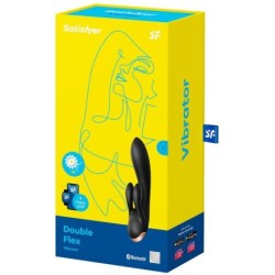 APP VIBRATORE DOPPIO FLEX NERO - SATISFYER CONNECT - Vibratori | erosidea.com