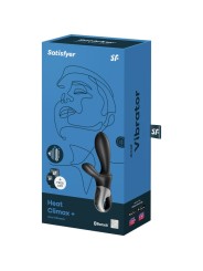 Vibratore Heat Climax+ App Anale Nero - SATISFYER CONNECT - Plug e Catene Anali | erosidea.com