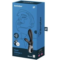 VIBRATORE HEAT CLIMAX+ APP ANALE NERO - SATISFYER CONNECT - Vibratori | erosidea.com