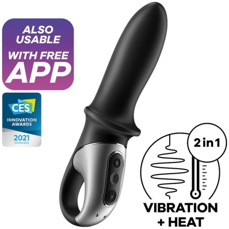 APP VIBRATORE ANALE HOT PASSION NERO - SATISFYER CONNECT - Vibratori | erosidea.com