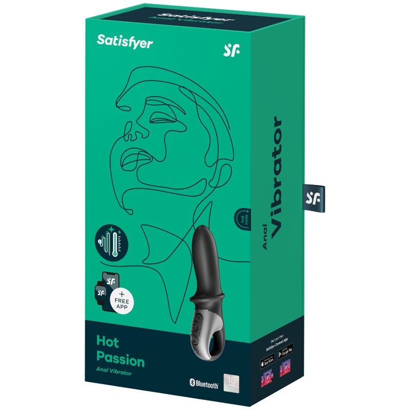 Vibratore Anale Satisfyer Hot Passion Nero Con App - SATISFYER CONNECT - Vibratori Anali | erosidea.com