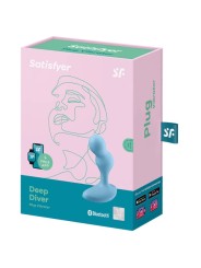 App Plug Vibrante Deep Diver Blu - SATISFYER CONNECT - Plug e Catene Anali | erosidea.com