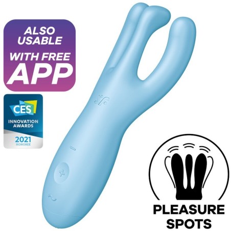 VIBRATORE APP THREESOME 4 VIOLA - SATISFYER CONNECT - Vibratori | erosidea.com