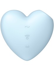 Satisfyer - Cutie Heart Stimolatore E Vibratore A Impulsi D'aria Blu - SATISFYER AIR PULSE - Succhia Clitoride | erosidea.com