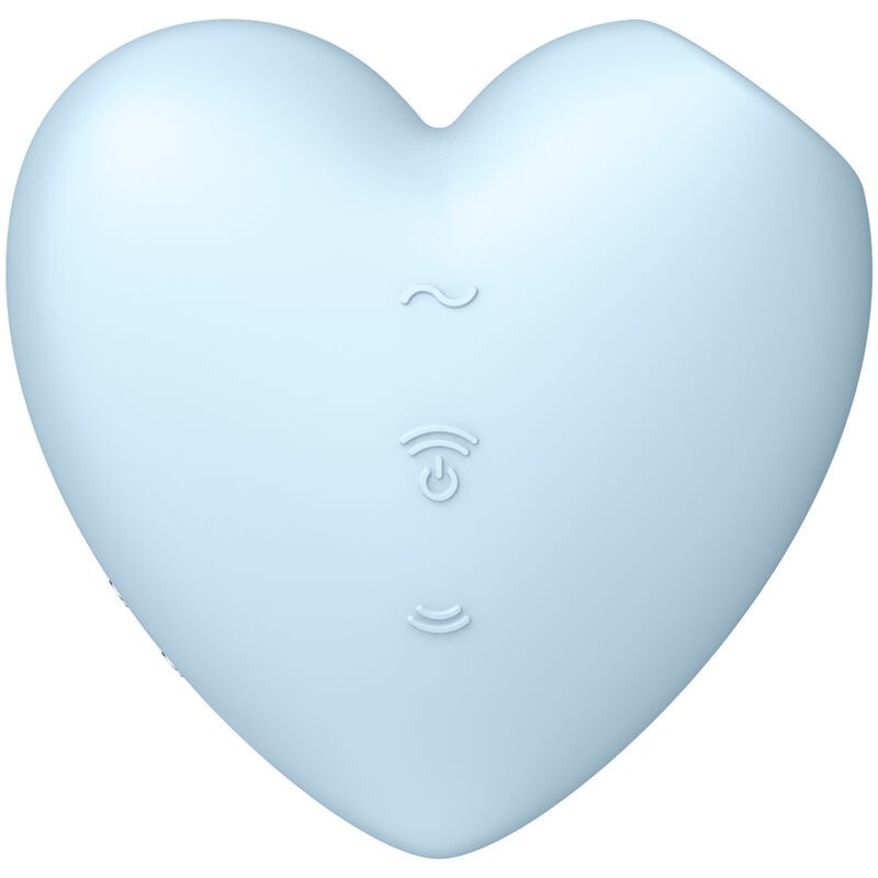 Satisfyer - Cutie Heart Stimolatore E Vibratore A Impulsi D'aria Blu - SATISFYER AIR PULSE - Succhia Clitoride | erosidea.com