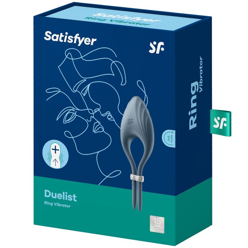Satisfyer - Anello Vibratore Duelist Grigio - SATISFYER RING - Anelli Fallici | erosidea.com