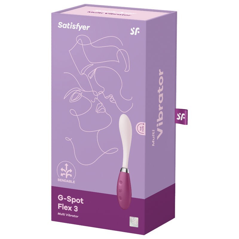 Multi Vibratore G-Spot Flex 3 Rosso - SATISFYER VIBRATOR - Vibratori punto G | erosidea.com