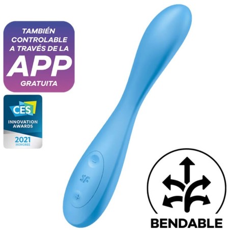 VIBRATORE APP MULTI G-SPOT FLEX 4+ BLU - SATISFYER CONNECT - Vibratori punto G | erosidea.com
