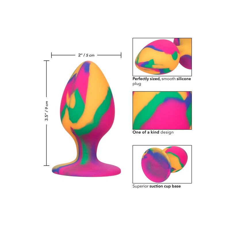 California Exotics - Cheeky Grande Plug Tie-Dye Anale - CALIFORNIA EXOTICS - Plug e Catene Anali | erosidea.com