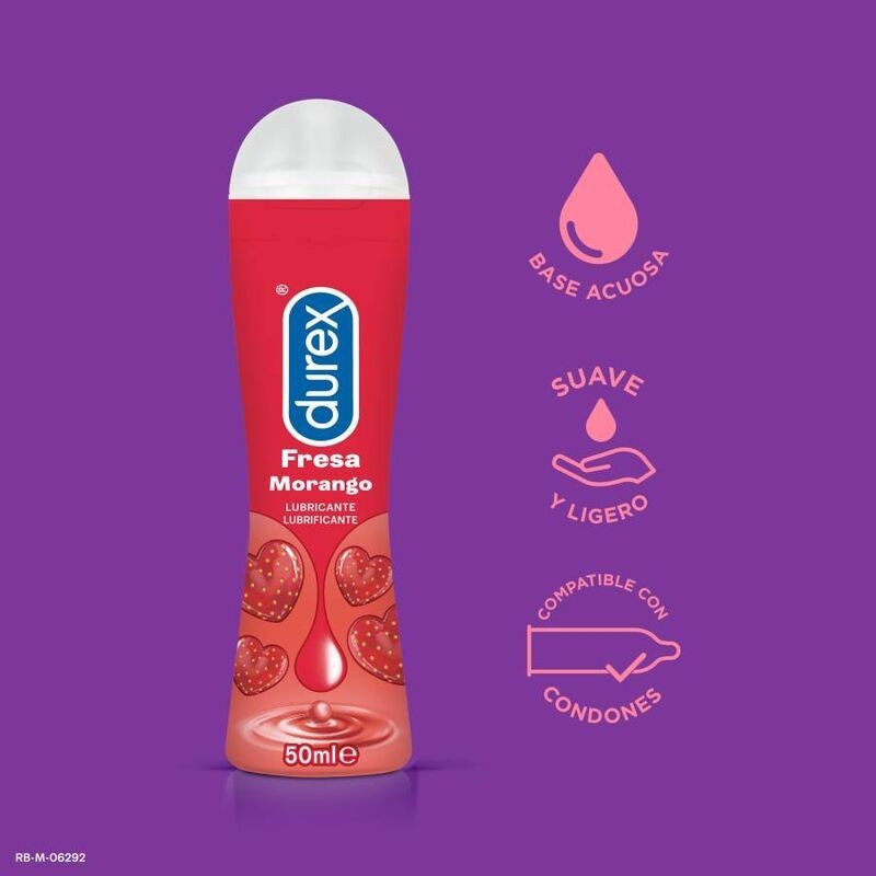 Play Fragola 50 Ml - DUREX LUBES - Aromatizzati e Commestibili | erosidea.com